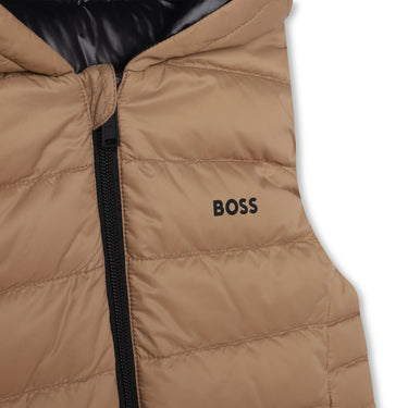 Chaleco BOSS café para niño y adolescente